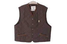 Vintage DONALDSON Mickey Mouse Vest size XL brown 90's Sleeveless Jacket Cartoon