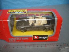 1/43 Mercedes 300sl -500sl R129 gris cabriolet Burago 4109 Neuf box Made Italy