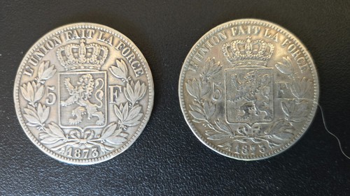 Pieces francs belges en - 5,