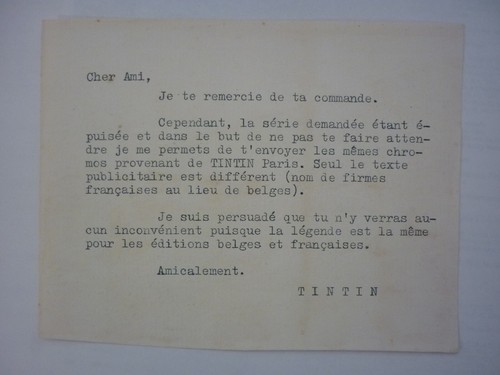 Herge tintin flyer - herge,