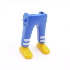 40010 Playmobil Paire de Jambes Bleu Blanc Baskets Jaunes