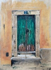 tableau pastel signé P