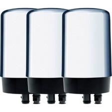 Brita Elite Faucet Replacement Water Filter 3 Pack Chrome Removes 99% Lead