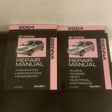 2004 Toyota Sienna Minivan Shop Service Repair Manual Set CE LE XLE LTD