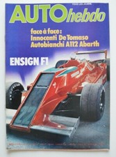 AUTO HEBDO n°153 mars 1979 Ensign F1 Innocenti DeTomaso A112 Abarth Scheckter