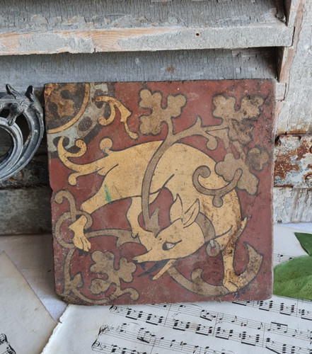 Ancien carreau tomette - tomette, terre