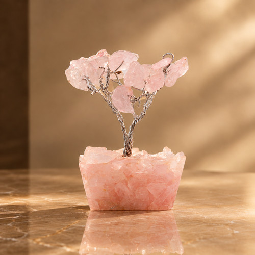 Mini arbre quartz rose - mini, en