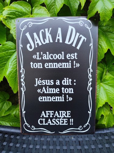 Plaque métal prière du - plaque,