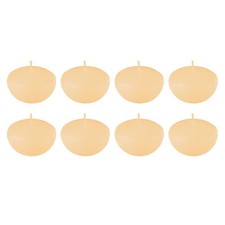 Lot de 8 Bougies Chauffe-Plat "Flottante" 6cm Beige