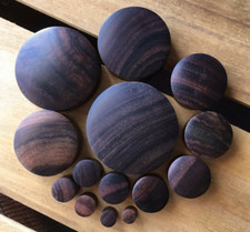PAIR Brown Sono Wood Plugs Convex Earlets Gauges Organic Body Jewelry