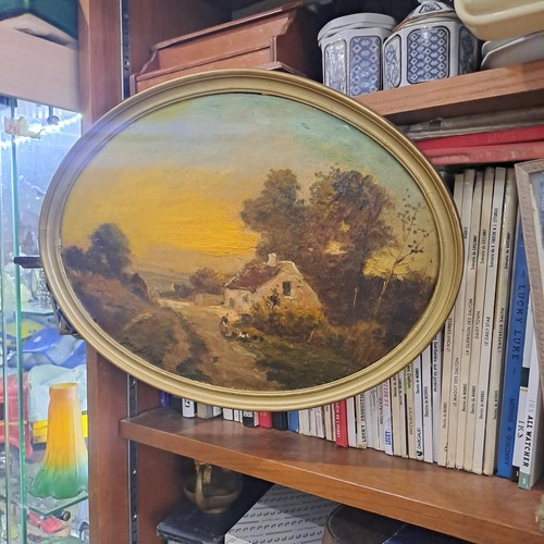 Tableau ancien xix hsc signe - xix,