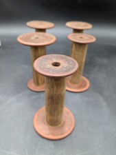 LOT DE 5 BOBINE DE FIL BOIS ET