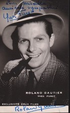 Roland GAUTIER (Yves FURET) PHOTOGRAPHIE sur CARTE 14*9 avec DOUBLE AUTOGRAPHE