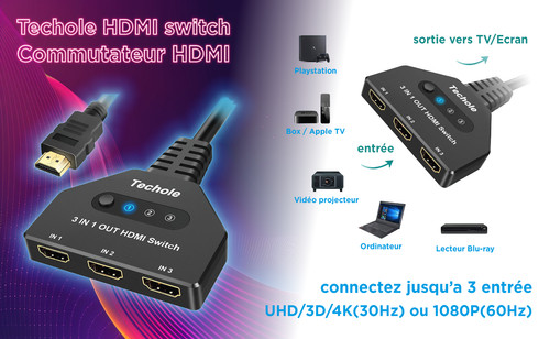 Switch hdmi techole - hdmi, pc