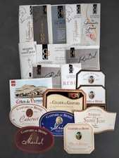 collection 19 etiquettes vin