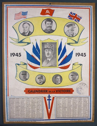 Calendrier victoire 1945 - calendrier, de