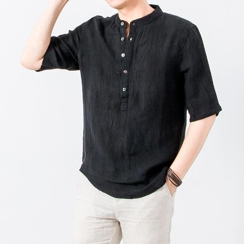 Hommes solide chemise manche - hommes,