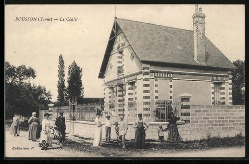 Cpa rousson yonne - cpa, chalet
