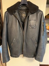 French Air Force Pilot Leather Jacket PN Bison Fute Large Made in France