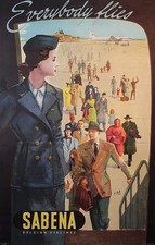 AFFICHE POSTER  Sabena