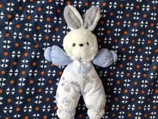 Doudou Lapin vintage flocons