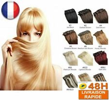EXTENSIONS DE CHEVEUX A CLIPS REMY HAIR 46-60CM COULEURS AUX CHOIX 100% NATURELS