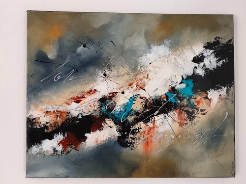 Tableau abstrait coloré - tableau,