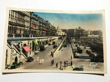 Old postcard Les Rampes et le boulevard de la République - ALGERIA