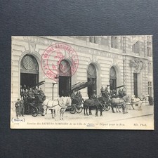CPA Service Des Sapeurs Pompiers De La Ville De Paris Départ Pour Le Feu 1915