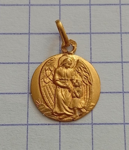 Pendentif médaille ange - pendentif,