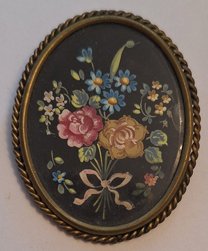 Broche médaillon vintage - broche,