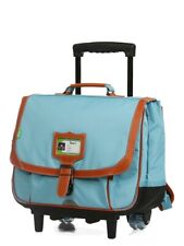 TANN'S - Cartable roulettes Trolley 38 cm - Incontournable Bleu Glacier - NEUF