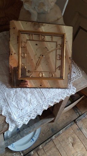 Ancienne pendule reveil miroir - pendule,