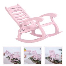  Fauteuil à bascule miniature en bois Petite chaise de plage en bois mini