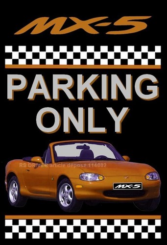Plaque parking only mazda - plaque,