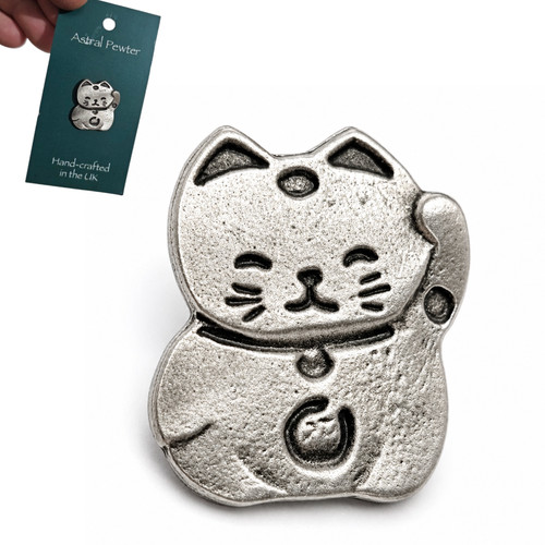Pin chat chanceux badge - chat,