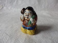 RARE SALIERE PERSONNAGE STATUE ASIATIQUE SATSUMA CHINE JAPON japonais chinois