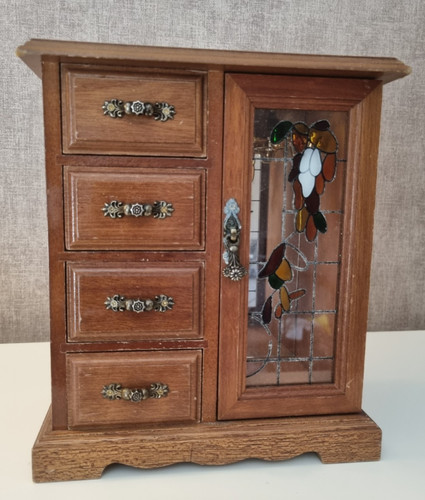 Boîte bijoux bois avec - à,