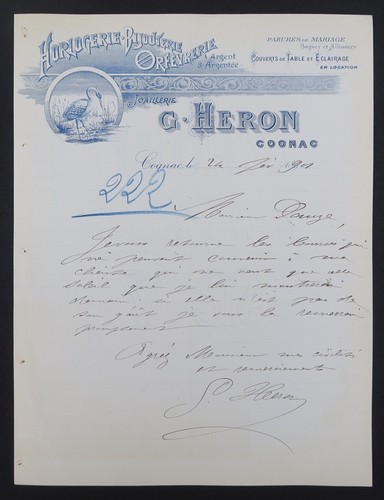 Facture 1901 cognac - facture,