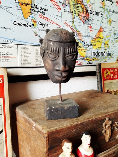 Ancienne sculpture visage - , |
