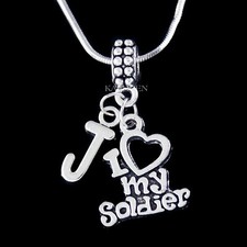 Collier De Déploiement Personnalisé J'Aime Ma Femme Militaire De Soldat Nouvelle