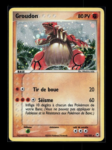 Carte pokémon groudon 102 101 - carte, 102/101