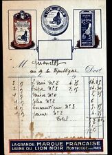 MONTROUGE (92) PRODUCT FACTORY ""BLACK LION"" ENCAUSTIC SOAP POLISHING CIRCA 1920