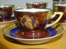 PORCELAIN ROYAL MANUFACTURE OF VIENNA 4 SMALL CUPS MOCHA ESPRESSO