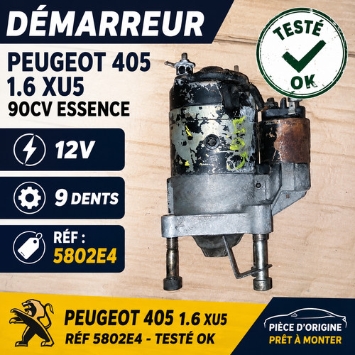 Démarreur peugeot 405 6 - 405, 1.6