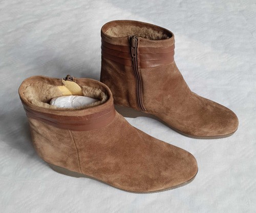 Bottines croûte cuir - de,