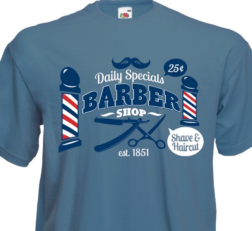 Shirt barber shop - barber, vintage