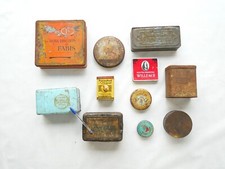 Lot de 11 anciennes Boites en métal - Publicité - Vintage box - Marque, acier