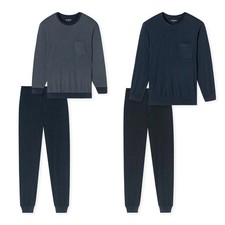 SCHIESSER Pyjama Pour Hommes, Long - Comfort Essentials, Coton, Col Rond ...