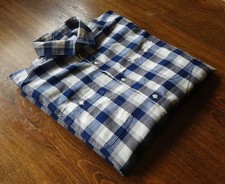 Chemises décontractées homme Lacoste taille M/39 slim bleu et blanc NEUVES